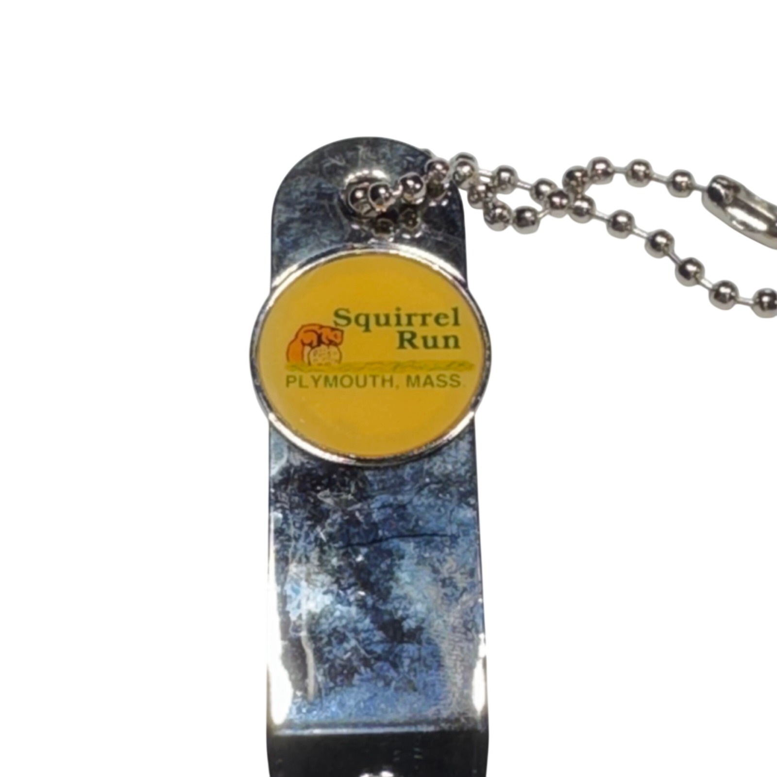 Squirrel Run Golf Divot Tool Plymouth Ma Ball Marker Keychain